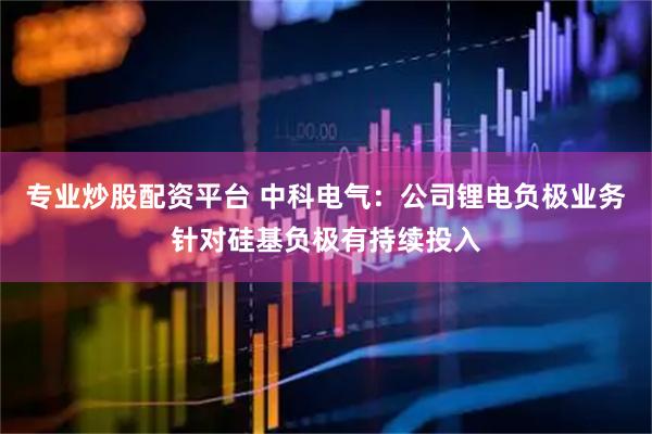 专业炒股配资平台 中科电气：公司锂电负极业务针对硅基负极有持续投入