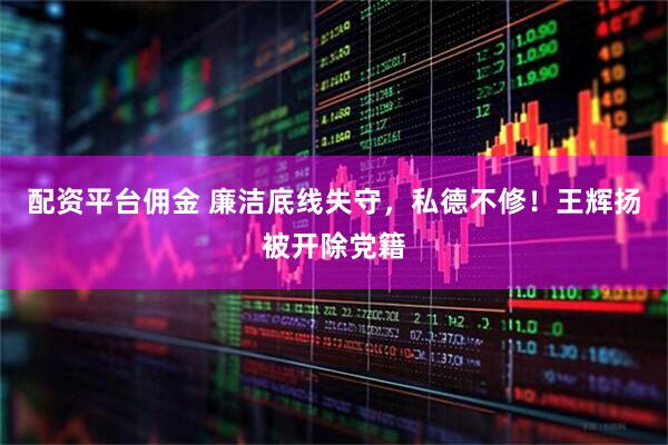配资平台佣金 廉洁底线失守，私德不修！王辉扬被开除党籍